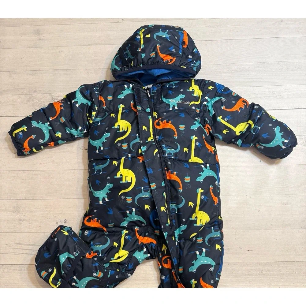 Columbia Baby‎ Boy Snuggly Bunny down Bunting colorful dinosaur 18/24 months